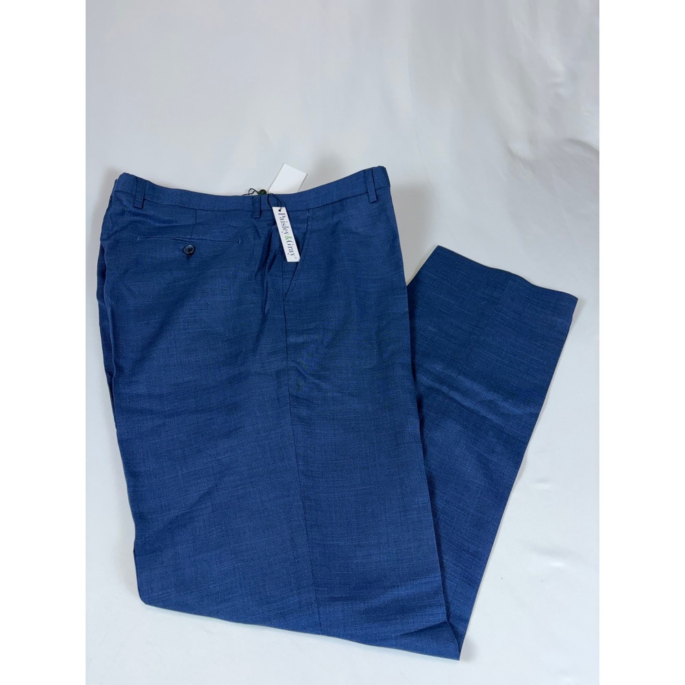 Paisley & Gray Mens Dark Blue Sharkskin Dress Pants 36x32 NWT 6199P